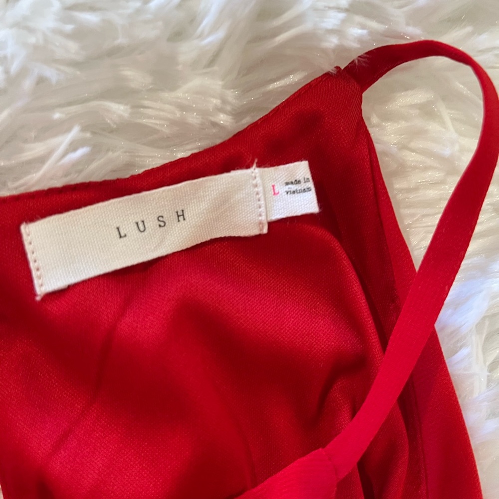 Red midi dress - Picture 3 of 5